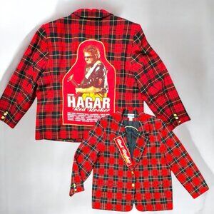Custom Sammy Hagar Patch Blazer Jacket Vintage Pendelton Plaid Size 22W